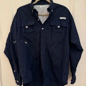 Columbia Men's navy PFG shirt